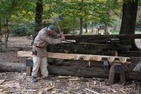 Woodworker in action