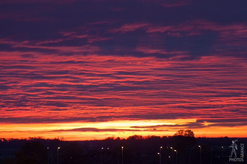 Draped sunset