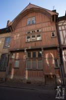 Reflection on a half timbered church