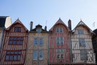 Half timbered houses row