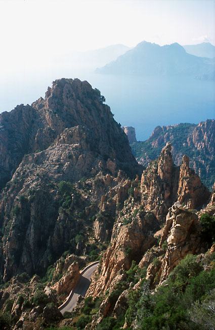 Road in the Calanche of Piana