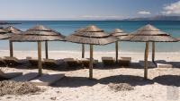 Palombaggia beach umbrellas