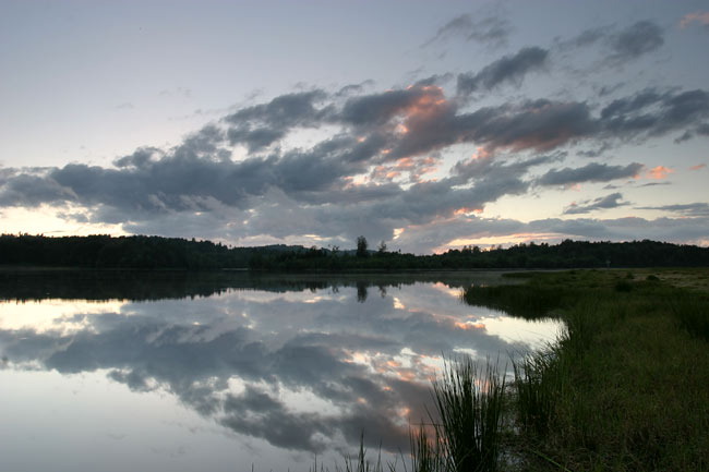 Quiet sunset near the pond