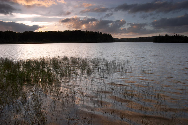 Sunset on the Meouze pond