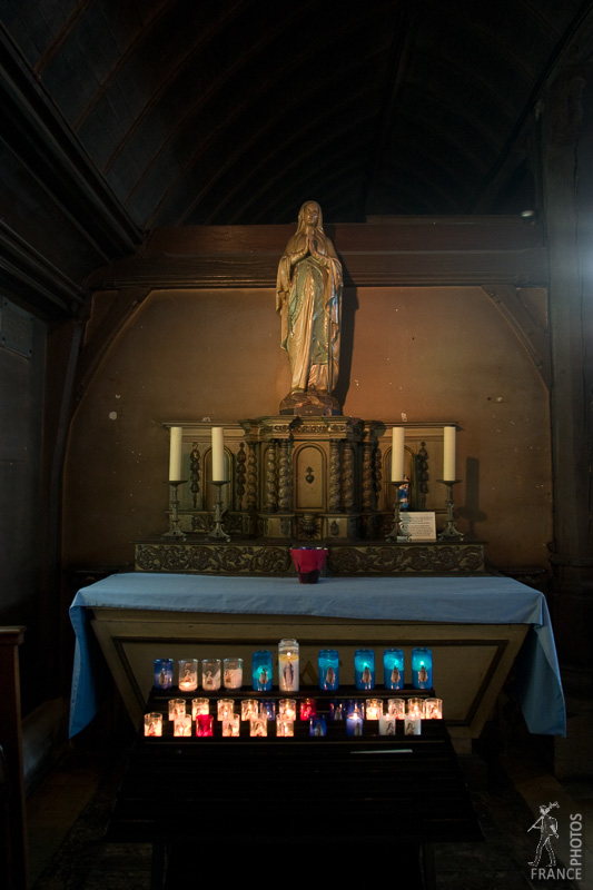 Honfleur church Virgin Mary statue