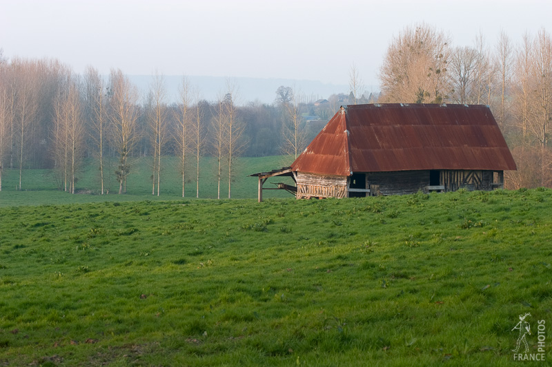 Half timbered barn