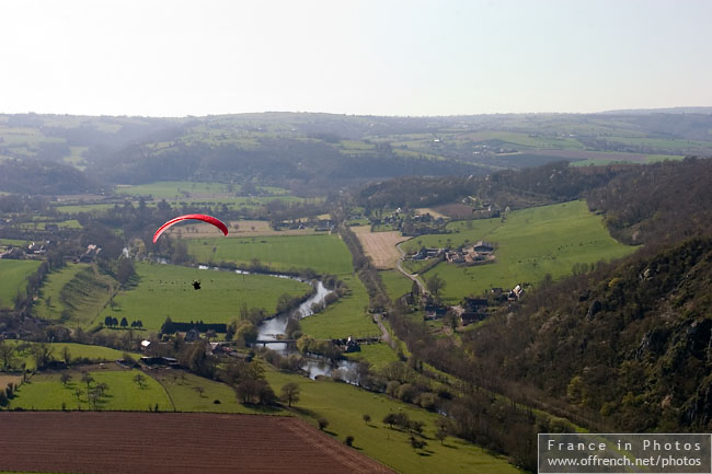 Paysage Suisse Normande parapente