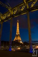 Eiffel tower seen from the passerelle Debilly