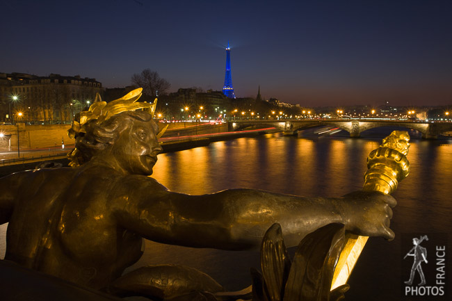 Blue Eiffel Tower