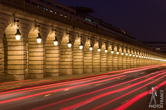 Bercy viaduct at night