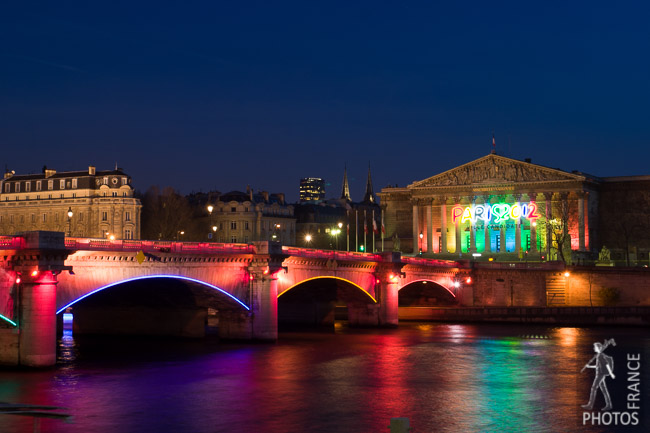 The Assemblée Nationale colored for Paris 2012