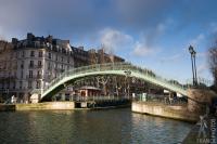 Green bridge on the canal