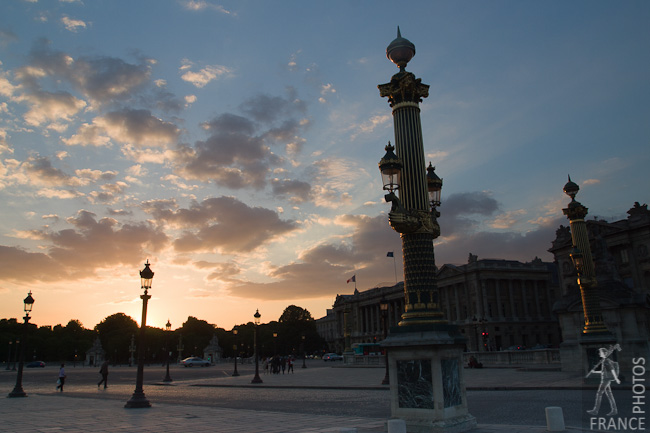 Sunset on the Place de la Concorde