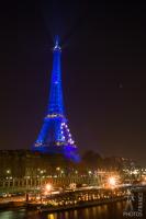 Eiffel tower in blue