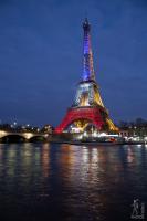 Eiffel Tower in three colors