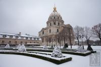 Invalides Gardens in the snow