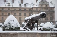 Snow on the cannons