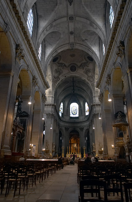 Inside the Saint Sulpice church