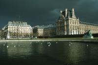 Dark skies over the Louvre