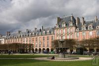 Place des Vosges on a Sunday morning