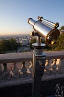 Montmartre view with tourist telescope