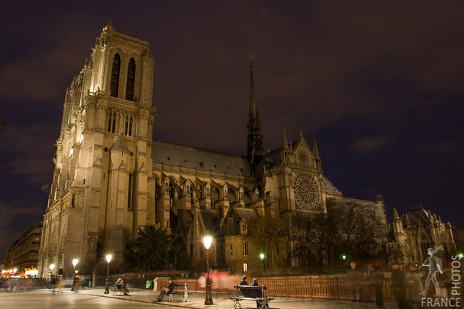 Notre Dame at night