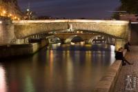 Bridge perspective at night