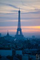 Eiffel tower sunset