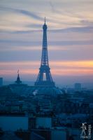 Eiffel tower sunset