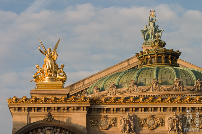 Golden light on the Opera Garnier