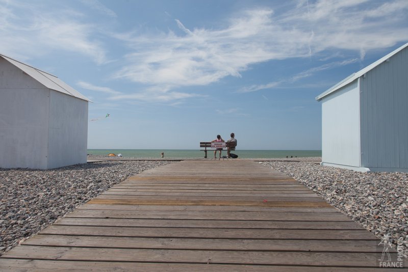 Sunny beach boardwalk