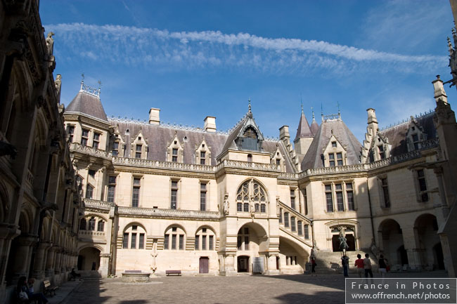 Pierrefonds castle inner courtyard